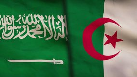 Saudi Arabia flag and Algeria - Powered by Shutterstock - Get 15% off with code: PIKWIZARD15