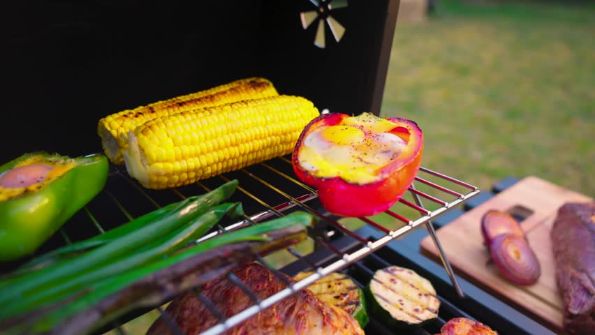 Fiestas Patrias chile grill parrilla meat chorizo pimenton