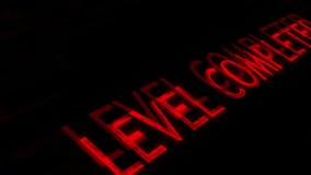 Neon line level completed text glowing animation with technology background. Level complete Glowing neon text animation on technology background.	 - Powered by Shutterstock - Get 15% off with code: PIKWIZARD15