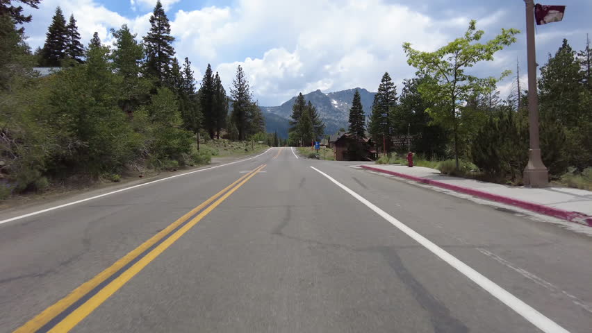 Mammoth Lakes JuneL Loop Driving Plate 07 Front View Sierra Nevada Mts California USA
