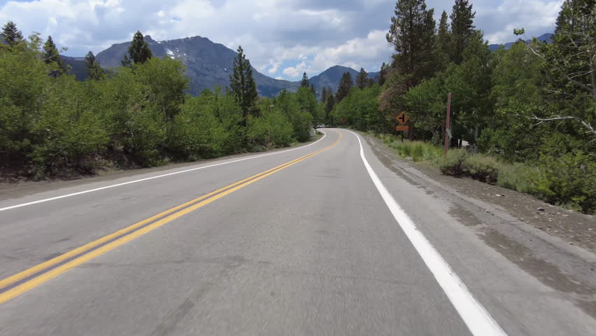 Mammoth Lakes JuneL Loop Driving Plate 08 Front View Sierra Nevada Mts California USA