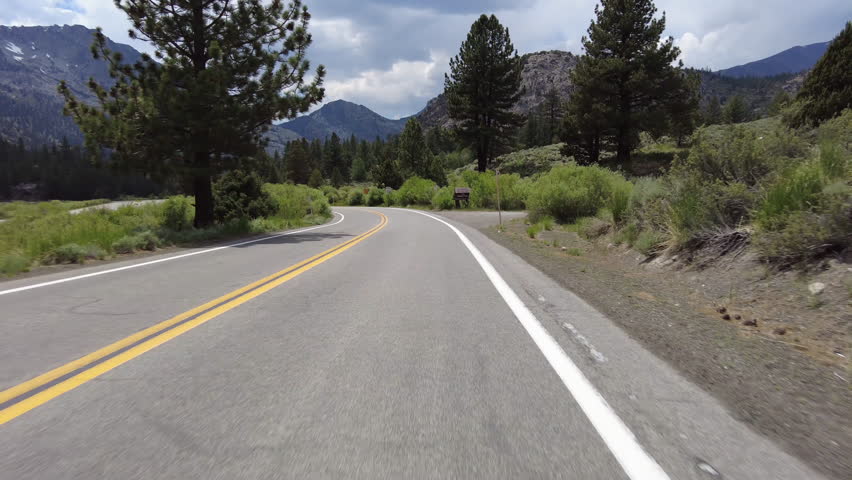 Mammoth Lakes JuneL Loop Driving Plate 09 Front View Sierra Nevada Mts California USA