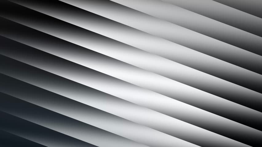 Black and white gradient background with diagonal lines moving down. Abstract seamless loop animation