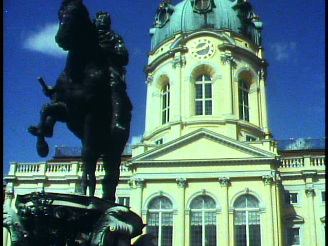 Berlin, Germany, Charlottenburg Palace, medium wide shot, tilt up