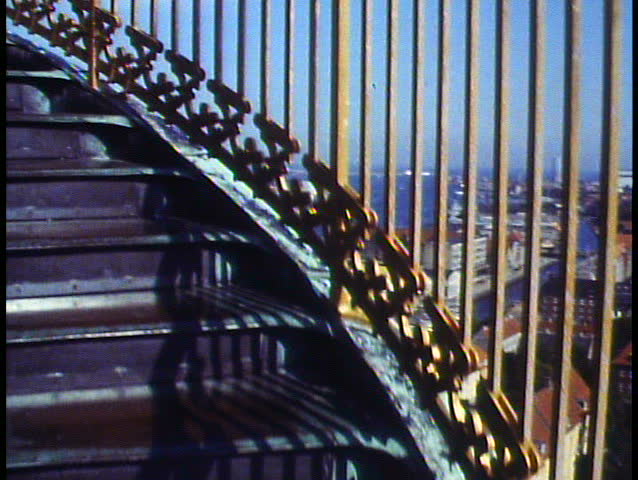 Copenhagen, Denmark, Our Savior Church, climbing tower, POV walking up