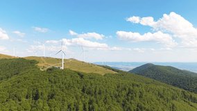Wind Power Generation in the Mountains of Bulgaria Captured by Aerial Drone - Powered by Shutterstock - Get 15% off with code: PIKWIZARD15