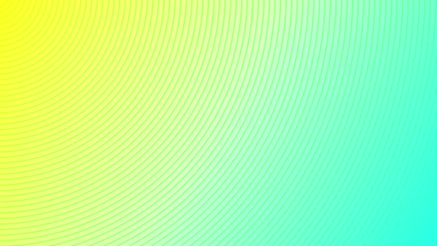 Teal and Yellow Gradient with Waves and Minimal Geometry. 3D Illustration