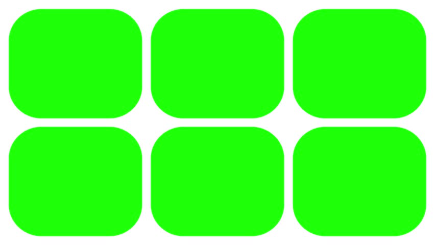 collage or grid green screen 4k animation Native Design elements, Simple bento grid UI layout design. trendy Geometry Futuristic grid animation round collage with green screen