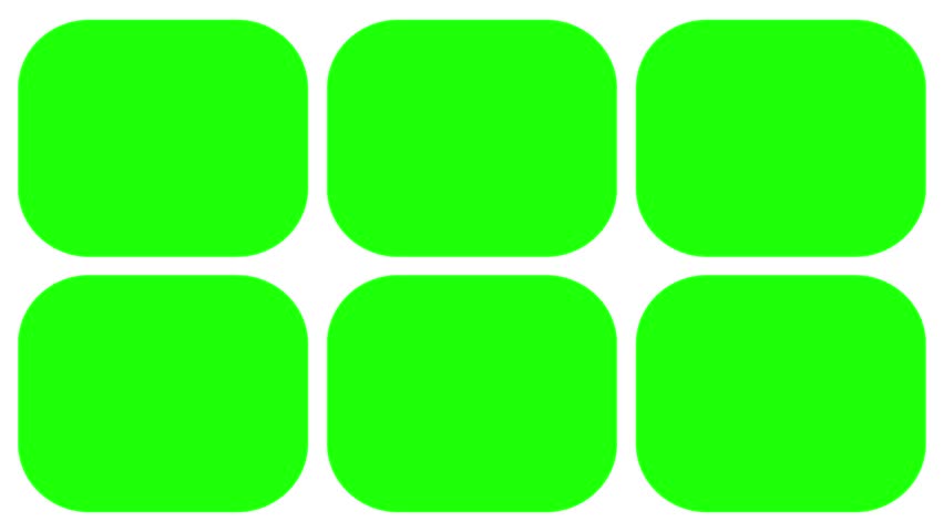 collage or grid green screen 4k animation Native Design elements, Simple bento grid UI layout design. trendy Geometry Futuristic grid animation round collage with green screen