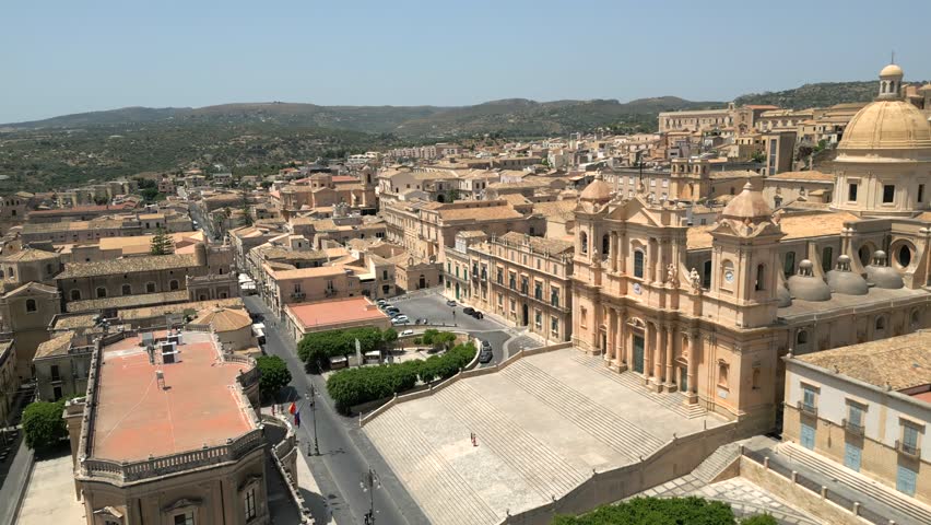 4K Aerial of Noto, Sicily in July 2025