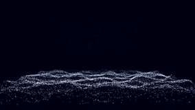 Technology digital wave background concept.Beautiful motion waving dots texture with glowing defocused particles. 3D animation, 4K - Powered by Shutterstock - Get 15% off with code: PIKWIZARD15