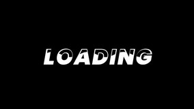 Animated “LOADING” text with a smooth white wave effect moving across the letters on a black background. Suitable for user interface, website preloaders, or video intros - Powered by Shutterstock - Get 15% off with code: PIKWIZARD15