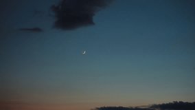 Crescent young Moon with stars, planets and some clouds. - Powered by Shutterstock - Get 15% off with code: PIKWIZARD15
