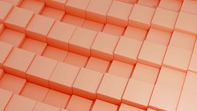 Seamless 3D animation of abstract cubes moving in a smooth wave motion. Minimalist geometric background in pastel colors. Perfect for tech visuals, presentations, motion design, and digital content - Powered by Shutterstock - Get 15% off with code: PIKWIZARD15