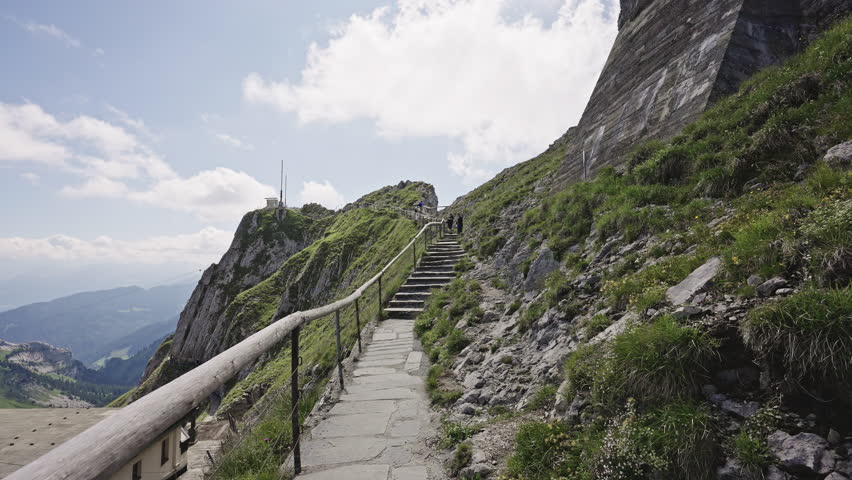 Scenic Hiking Trail on Mount Pilatus Switzerland
