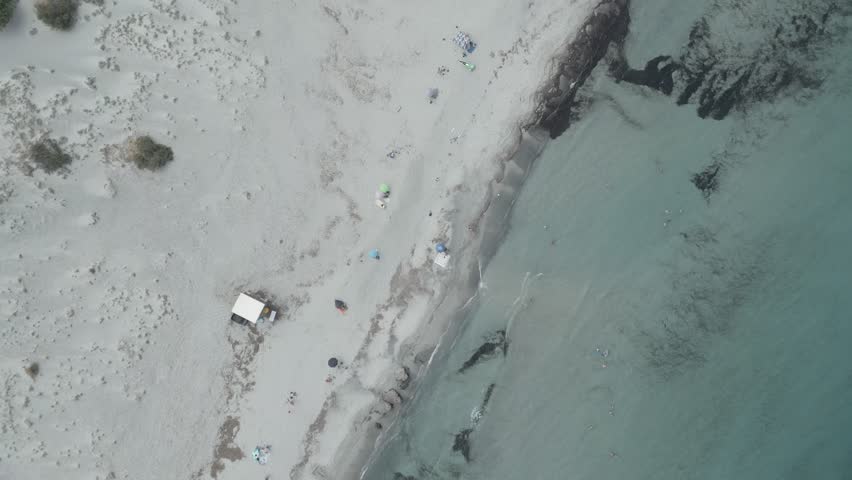 Aerial view of Ostriconi beach, Isola Rossa, Corsica