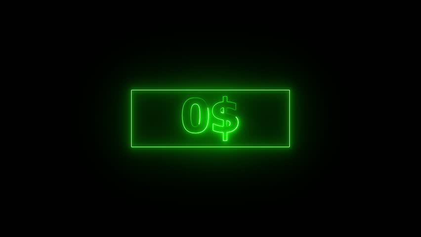 2.3 K counting animation.2.3 K dollar counter animation. Counting money and digits increasing , 2.3 k dollar, Neon abstract glowing 2.1 $ text animation on black background.