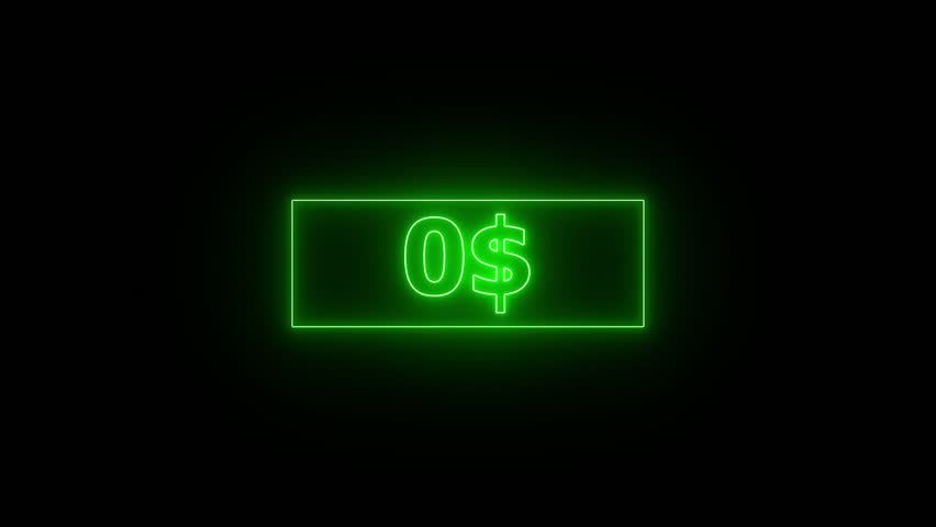 3.2K counting animation.3.2 K dollar counter animation. Counting money and digits increasing , 3.2 k dollar, Neon abstract glowing 3.2 $ text animation on black background.