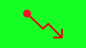 Animated market graph showing financial decline with red arrow - Powered by Shutterstock - Get 15% off with code: PIKWIZARD15