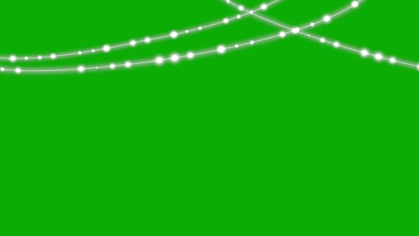 Holiday Light Frame Loop – Glowing Garland Border with Flash Effects