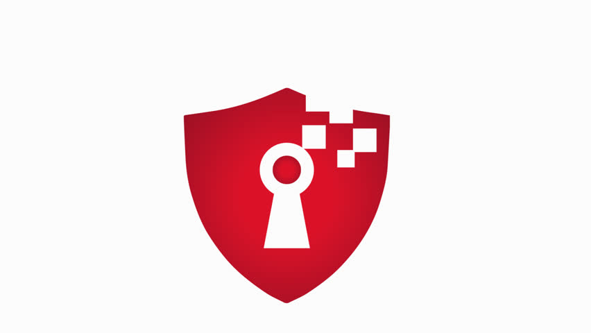 cyber security icon animation simple flat