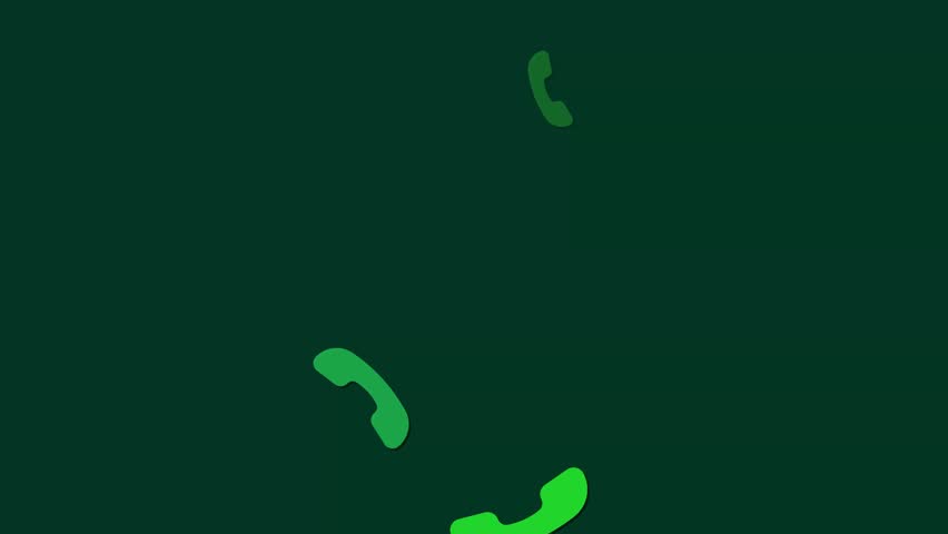 Call phone communication mobile contact support service telephone connection green background vector design