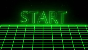 Start Glowing neon text Start animation on technology grid background.	
 - Powered by Shutterstock - Get 15% off with code: PIKWIZARD15