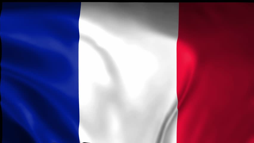 4K France Flag Realistic Waving Wind video