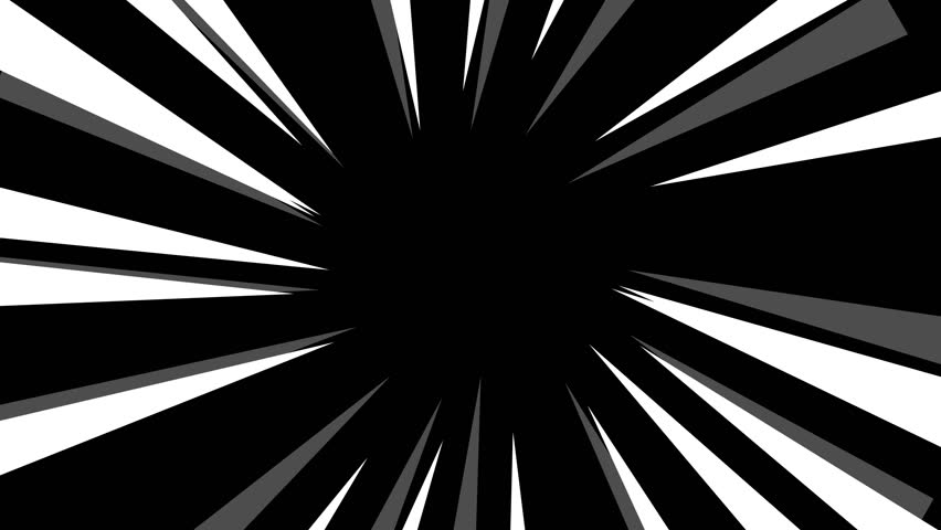 Abstract speed lines animation background. White fast speed line loop motion on black background
