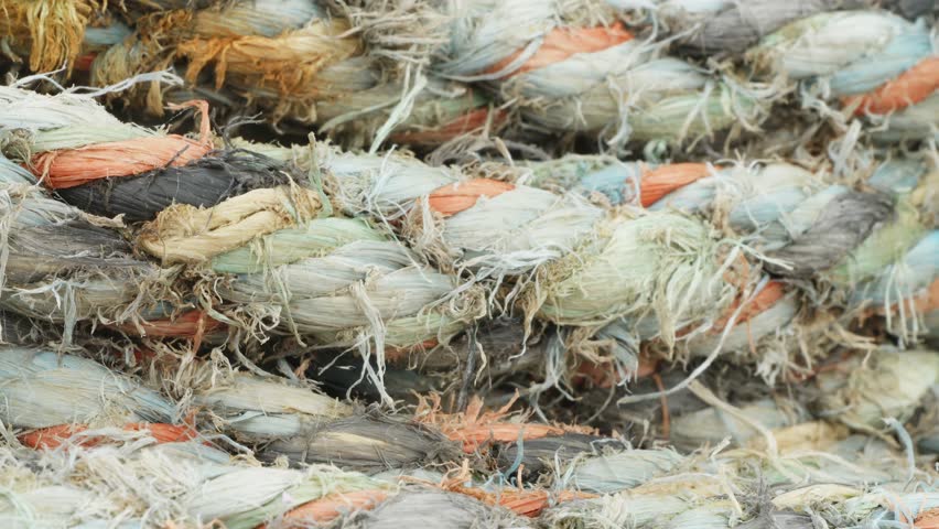 Boat mooring rope sliding camera motion background stock footage