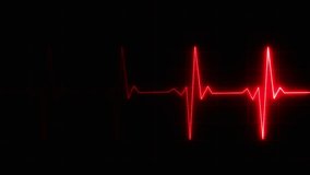 Loopable animation of a heartbeat line pulsing across a screen or background. The heart rate waveform moves in a smooth rhythm with glowing lines, often in green or red, against a dark or gradient bac - Powered by Shutterstock - Get 15% off with code: PIKWIZARD15