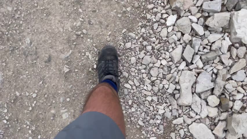 Point of view walking a part of the trail around Tre Cime Di Lavredo