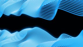 Smooth Cyan Elastic Layers Framing a Central Negative Space - 3D Loop at 60fps - Powered by Shutterstock - Get 15% off with code: PIKWIZARD15