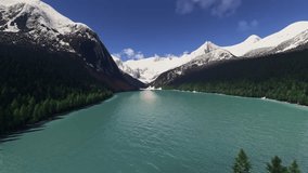 3D - Aerial drone view of Lake Louise in Alberta. Canada - Powered by Shutterstock - Get 15% off with code: PIKWIZARD15