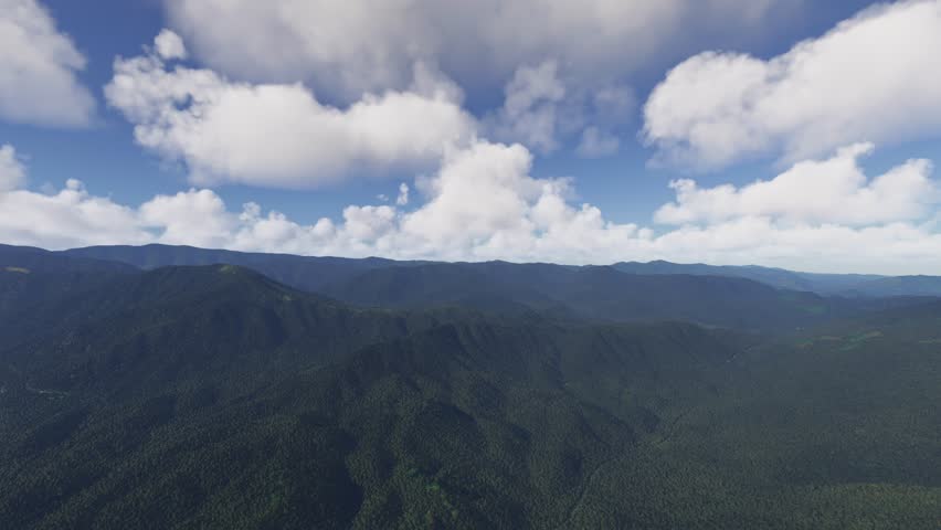 3D - Circular aerial shot of Great Smoky Mountains National Park in Gatlinburg. Tennessee. United States