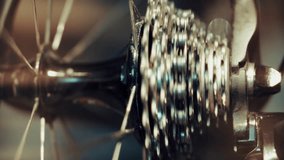 Bicycle Cassette In Motion Spinning Bike Gears. Cycling Technology And Mechanics. Drivetrain System Bicycle Repair And Maintenance. Bike Components Sports Equipment Hobby And Sport. Sprocket And Chain - Powered by Shutterstock - Get 15% off with code: PIKWIZARD15