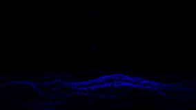 Animated blue color abstract wave particles big data sci-fi hi-tech design technological background - Powered by Shutterstock - Get 15% off with code: PIKWIZARD15