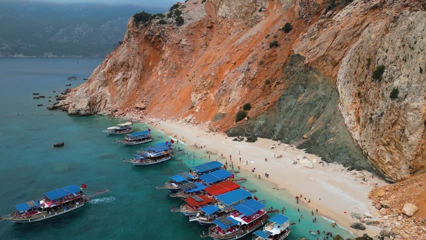 A stunning 4K aerial view of Suluada Island, often called the “Turkish Maldives, Turkey_31