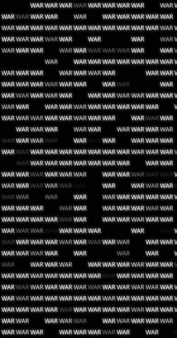 Grid of word WAR flashing in screen. Loop. 4K Vertical