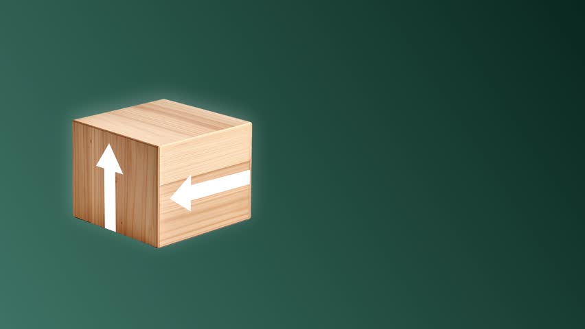 Smooth and clean animation of a box with a sliding arrow transition. Perfect for explainer videos, user interfaces, infographics, or presentation design. Easy to integrate with modern motion graphics