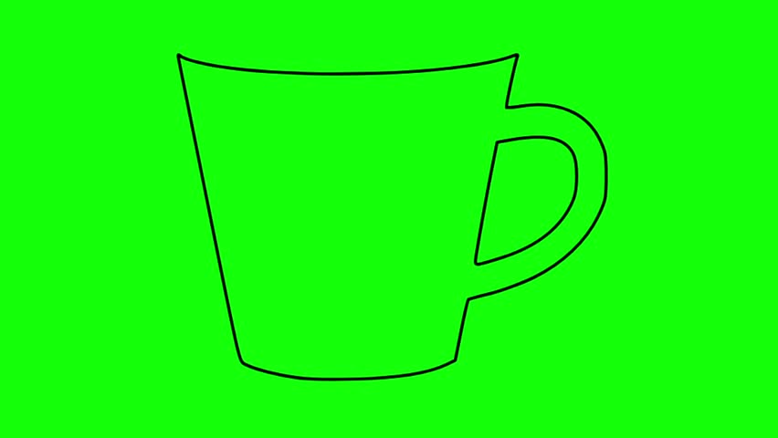 Glass Water  Vector Animate. glass icon animation on the black background.