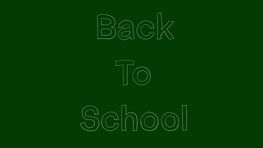 Back to School Hand Drawn Doodle Animation | Green Screen School Clipart