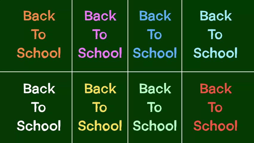 Back to School Hand Drawn Doodle Animation | Green Screen School Clipart