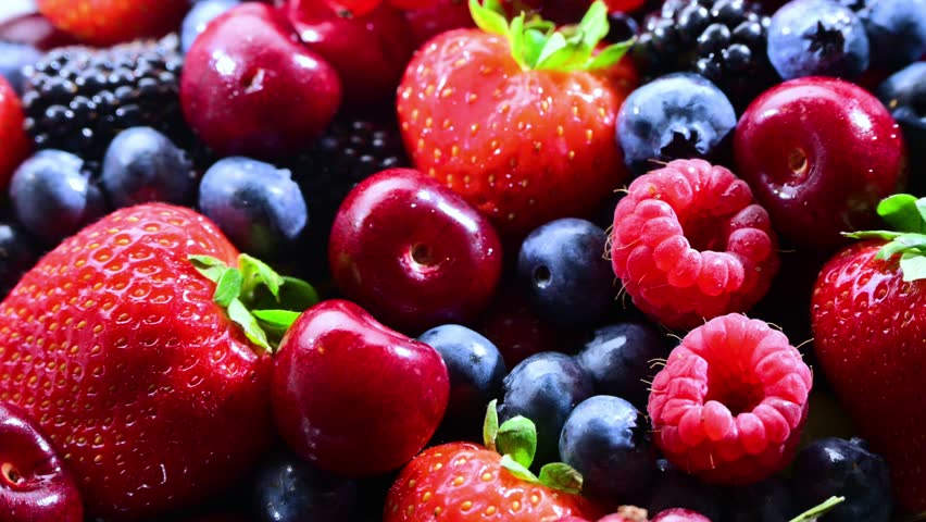 Composition with fresh ripe fruits. Fruitarian diet.