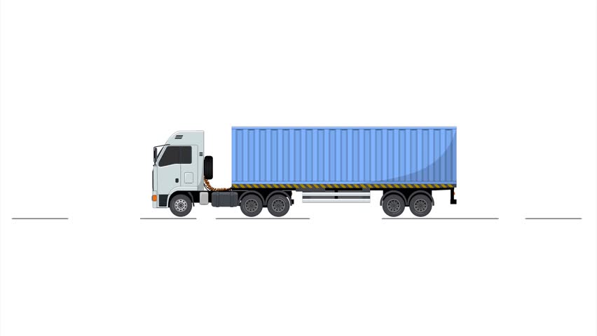 A Trailer Truck Load Container Animation Video 4K suitable for your project needs