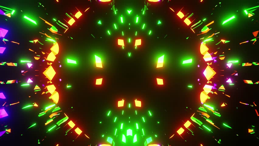 Amazing multicolored bloom Equalizer VJ loop for music party background