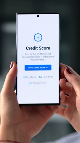 Improving Credit Score: Woman Holding Phone With Good Report