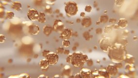 Golden serum droplets floating in crystal-clear fluid, symbolizing luxury skincare, premium ingredients, and anti-aging innovation for beauty, cosmetic, and wellness concepts. - Powered by Shutterstock - Get 15% off with code: PIKWIZARD15