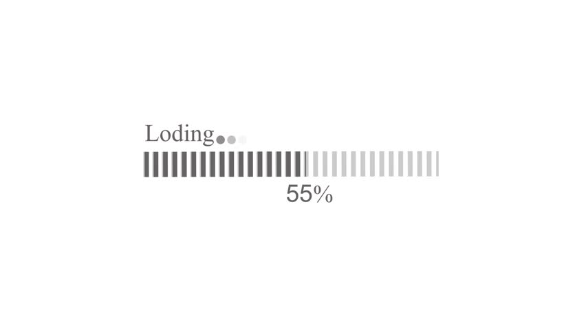 Loading Bar with Typo and Progress Bar Animation, Waiting progress bar animated