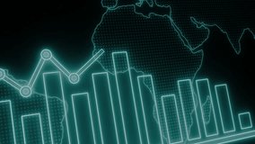 Futuristic Digital Graph on World Map Animation, Animated Business Investment Chart, Financial Growth Line with Positive Trend - Powered by Shutterstock - Get 15% off with code: PIKWIZARD15